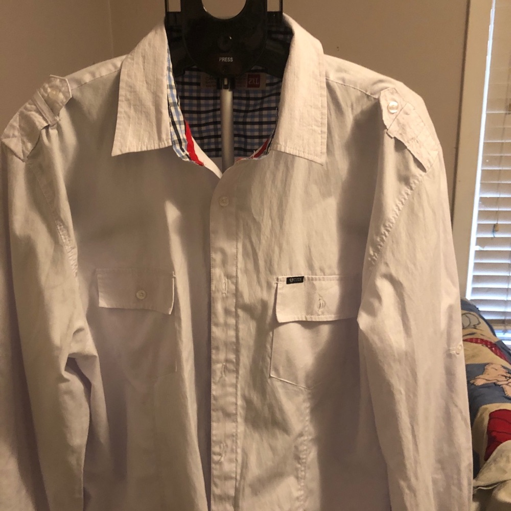 Mens 2xl Sovereignty Code White with plaid accents